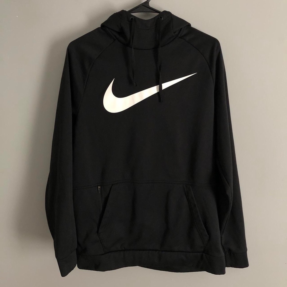 (Men’s M / Women’s L) Black Nike Therma Men's Pullover Swoosh Training Hoodie